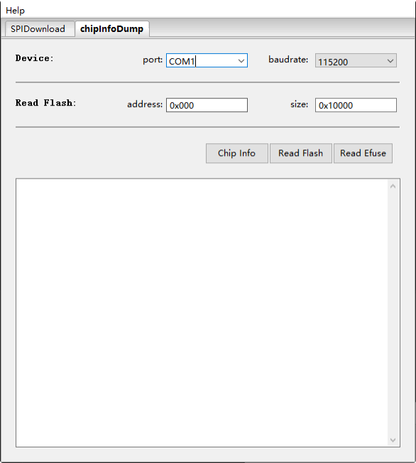 Chip Info Dump interface step 23